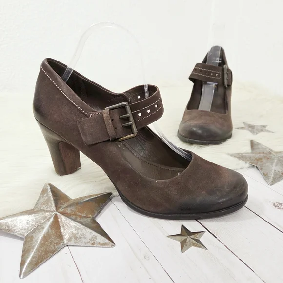 Ecco Shoes Ecco Kiev Mary Jane Pumps Matte Brown Burnished